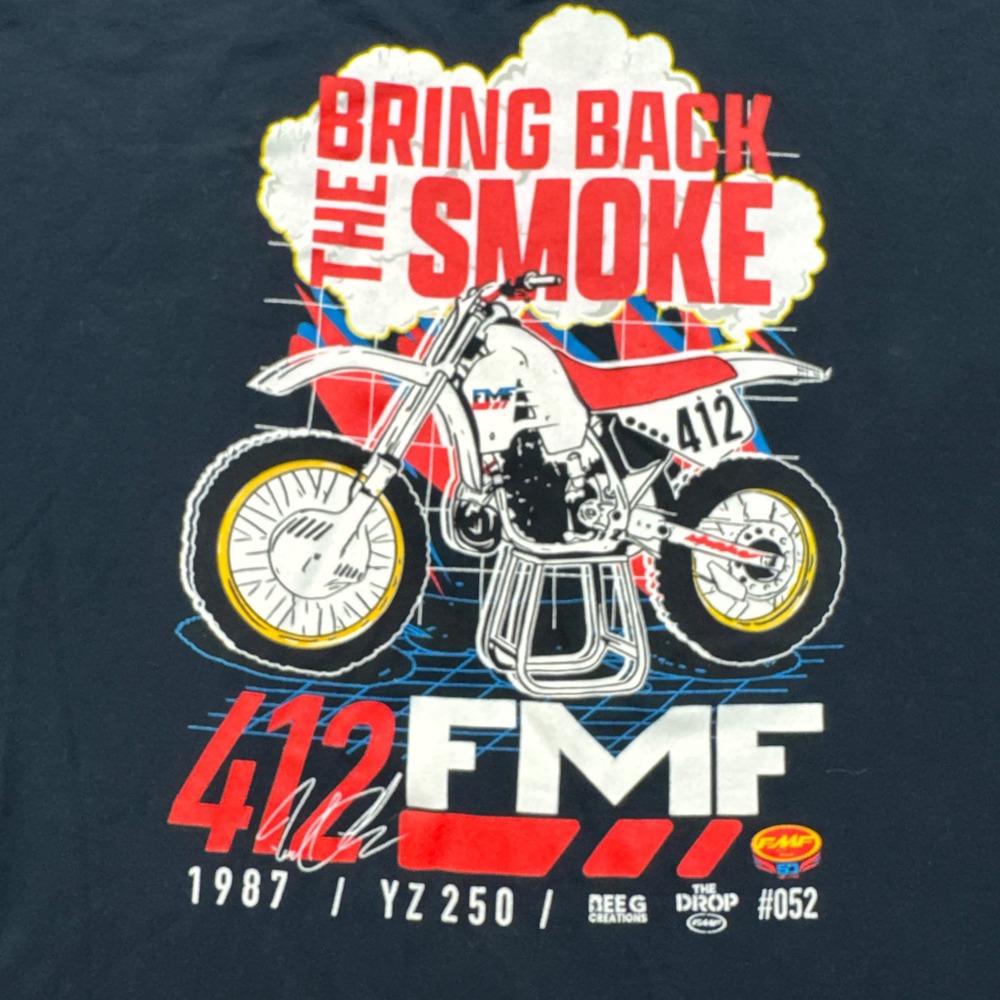 FMF The Drop Bring Back The Smoke T-Shirt XXL Black Motocross Graphic - Picture 8 of 12